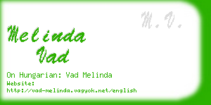 melinda vad business card